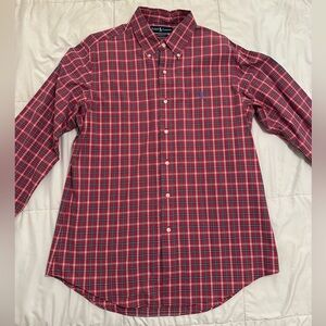 Polo Ralph Lauren Red and Blue Plaid Button-Down Shirt
